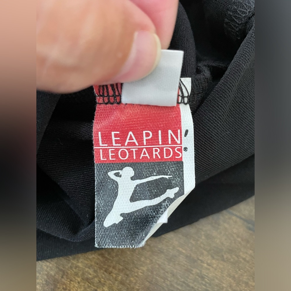Leapin' Leotards Dance Workout‎ Racerback Tank Black Size Small Lycra - Picture 9 of 9